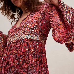 NWOT Free People Bali Sweet Blooms Mini Dress Size S
